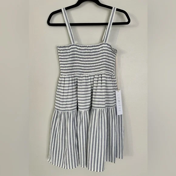 Urban Outfitters Lumiere Woven Blue/ White Stripe Dress. New with tag - Picture 7 of 11